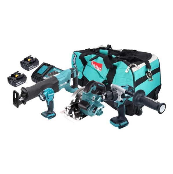 MAKITA 18V accu 5Ah combi gereedschapset